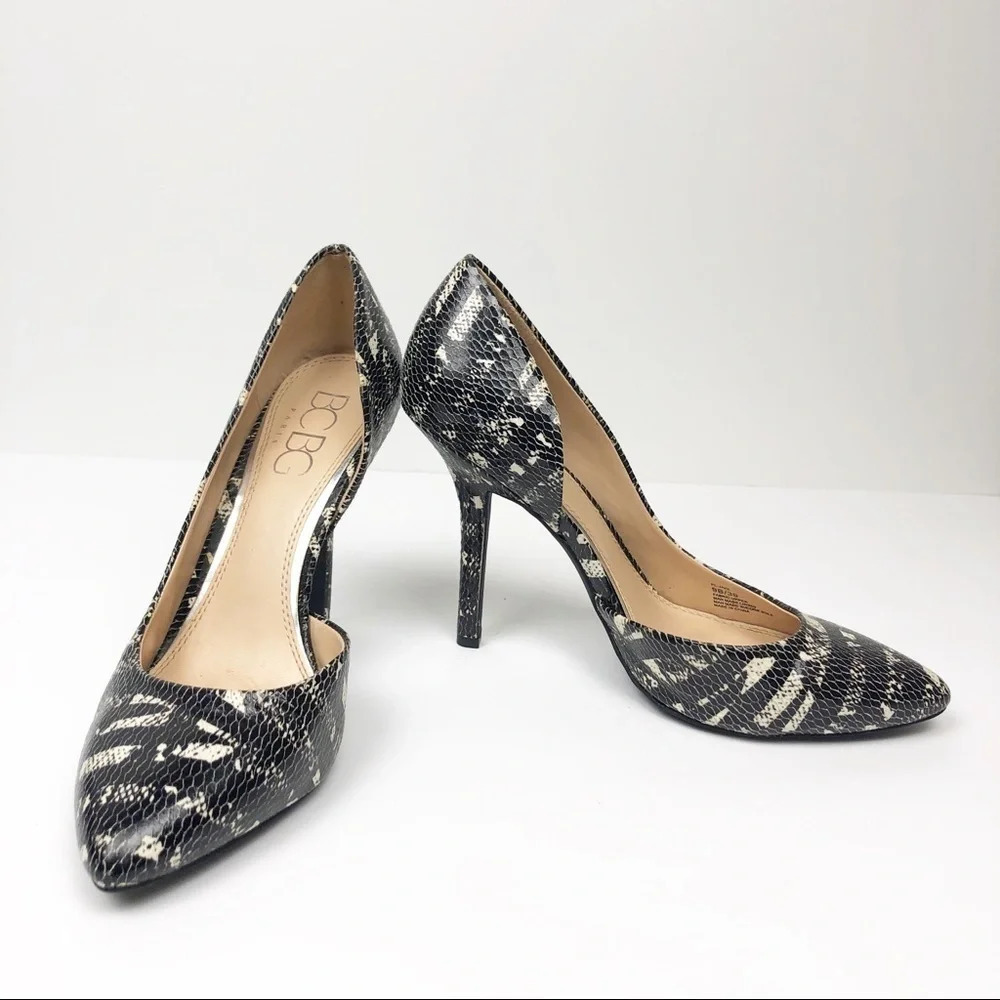 BCBG Paris | Jaze Snakeskin D’orsay Heel - Picture 2 of 8